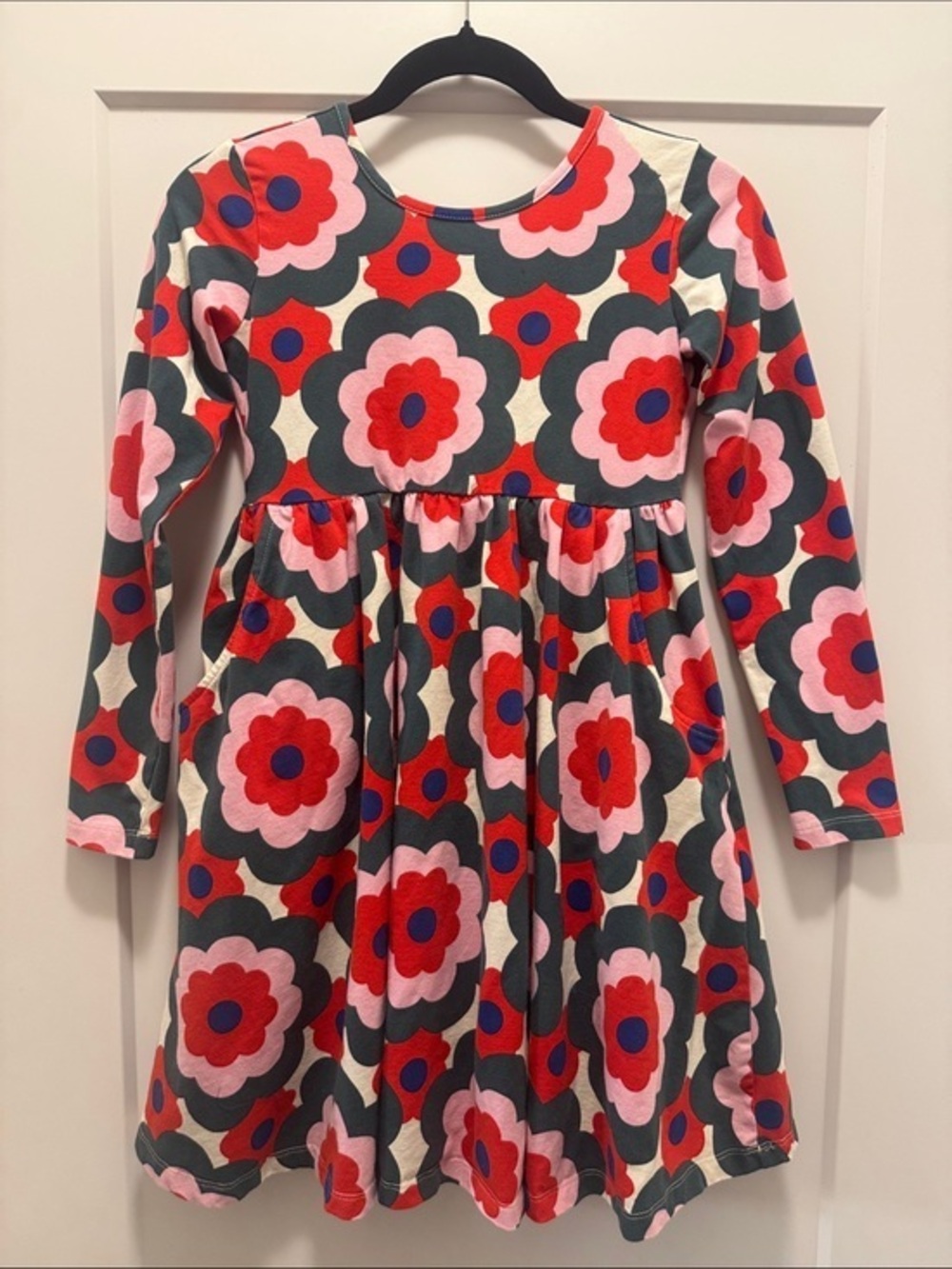 Hanna Andersson Long Sleeve Floral Cotton Dress. 140cm 10. Like new!💕